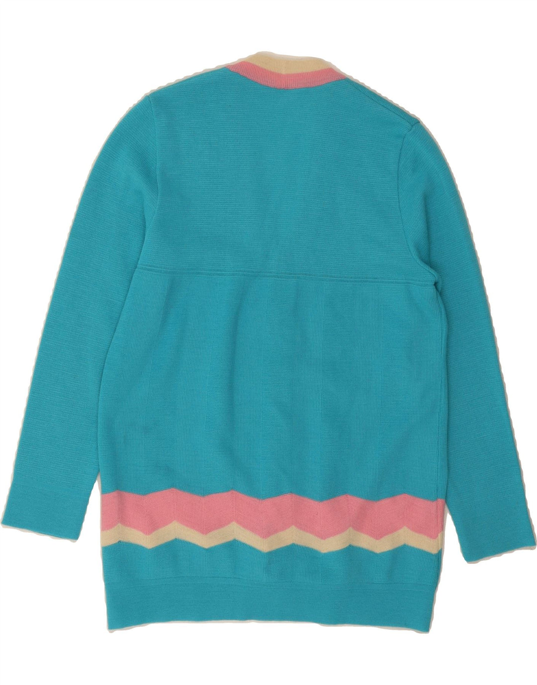 VINTAGE Womens Knit 2 Piece Set UK 12 Medium Blue Chevron Polyacrylic Vintage Vintage and Second-Hand Vintage from Messina Hembry 