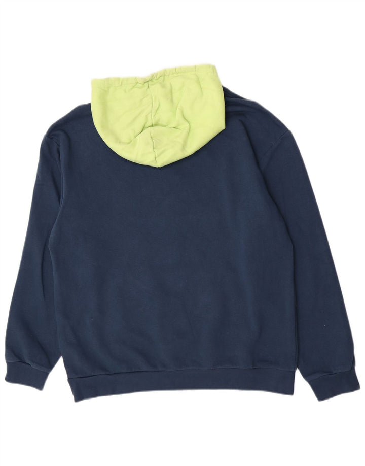 Felpa con cappuccio da uomo Puma in cotone color block medio blu navy