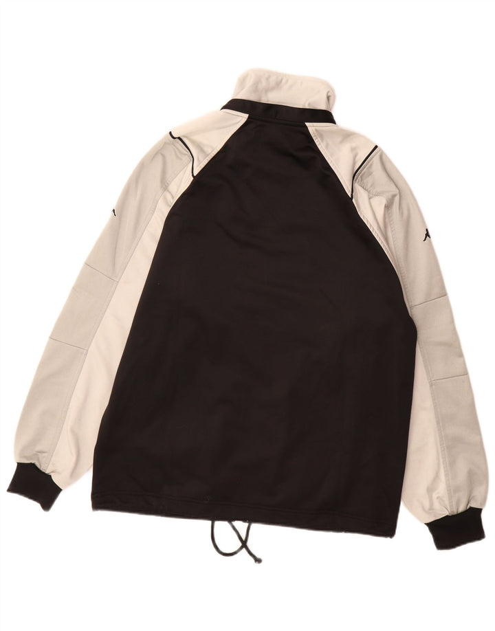 Giacca da tuta da uomo Kappa Small nera in poliestere color block