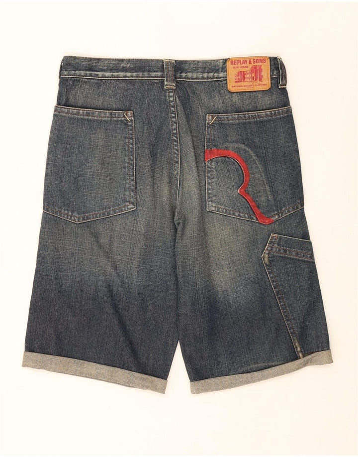 REPLAY Pantaloncini di jeans per ragazzi 11-12 anni W29 cotone blu navy