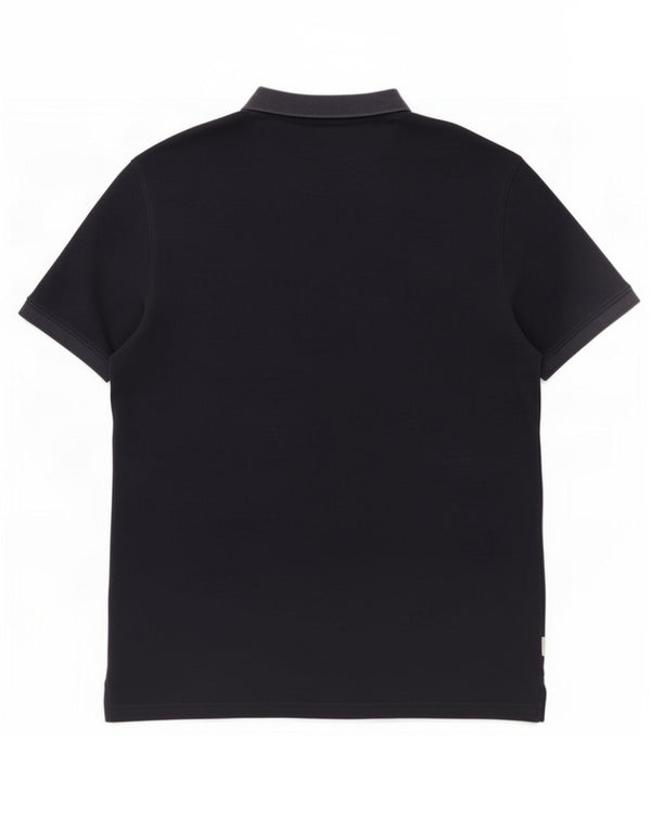 Polo da uomo Calvin Klein media cotone blu navy
