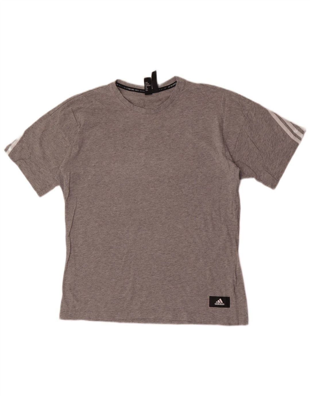 T-shirt da uomo Adidas Top in cotone chiazzato grigio medio