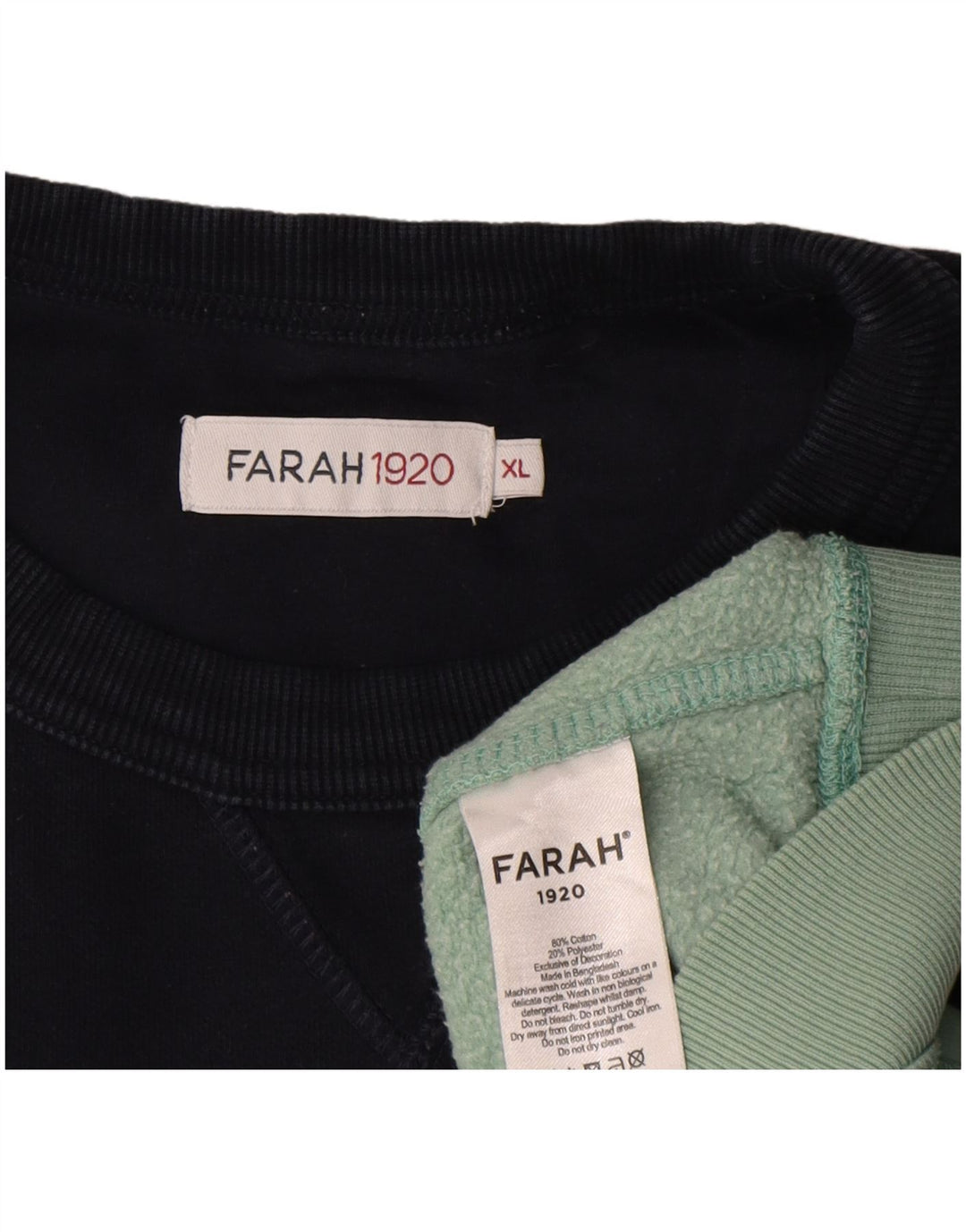 Felpa da uomo Farah Jumper XL in cotone color block multicolore