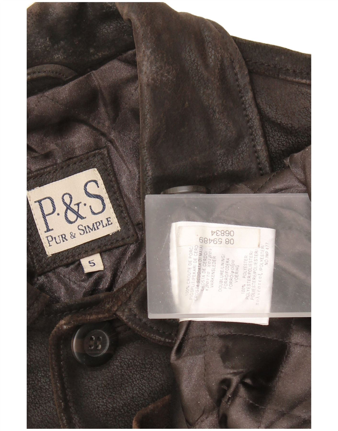 Giacca in pelle da uomo VINTAGE UK 42 XL in pelle marrone