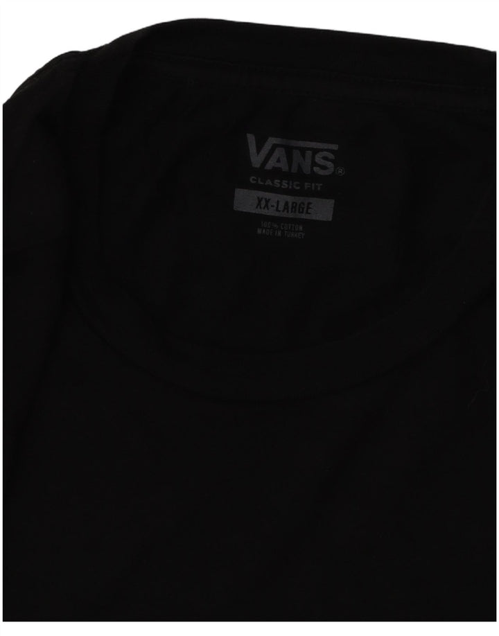 T-shirt grafica da uomo con vestibilità classica VANS 2XL cotone nero