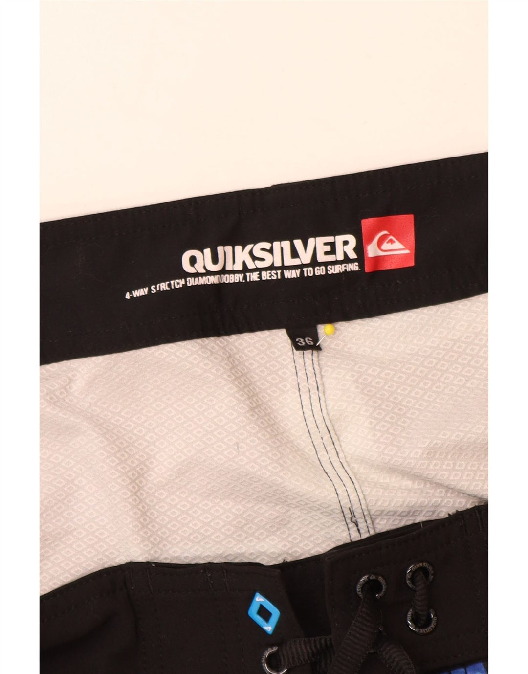 Pantaloncini da bagno da uomo Quiksilver grandi in poliestere geometrico blu