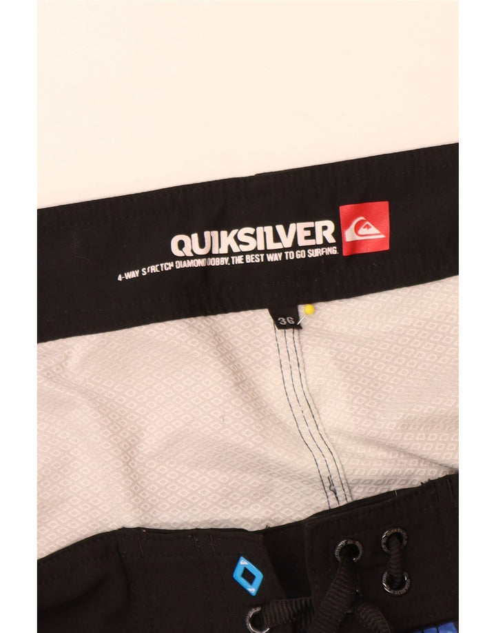Pantaloncini da bagno da uomo Quiksilver grandi in poliestere geometrico blu
