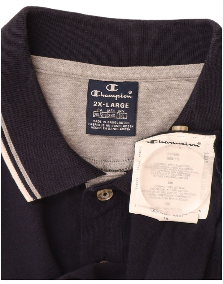 Polo da uomo CHAMPION 2XL in cotone blu navy
