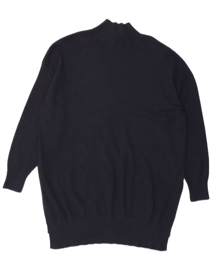 Maglione maglione a collo alto da donna Marks & Spencer UK 16 grande blu navy