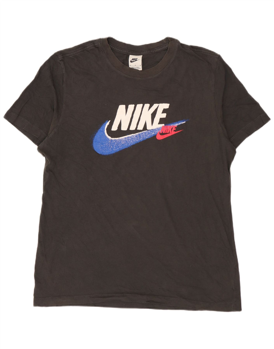 T-shirt grafica da uomo NIKE Top in cotone nero medio