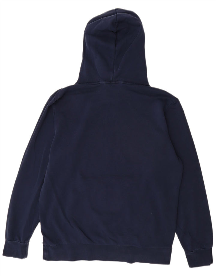 Felpa con cappuccio grafica da uomo Adidas Large blu navy
