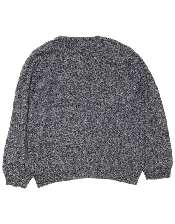 Maglione maglione girocollo da uomo Marks & Spencer blu Harbour grande blu scuro