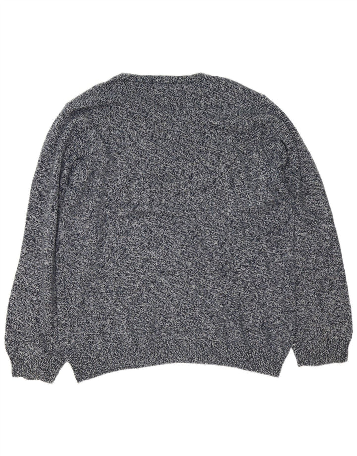 Maglione maglione girocollo da uomo Marks & Spencer blu Harbour grande blu scuro