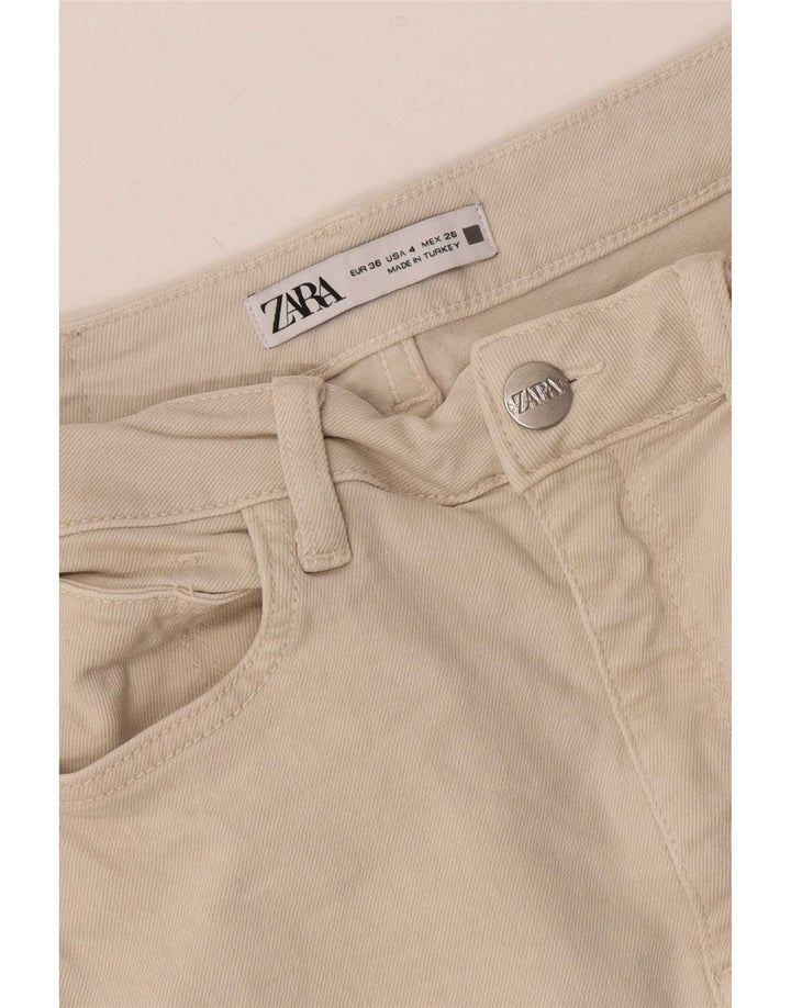 Jeans dritti da donna Zara EU 36 XS W26 L32 Beige