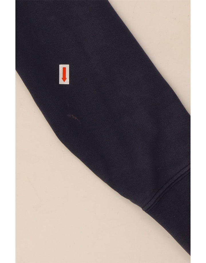 Felpa con cappuccio e zip grafica Nike da uomo blu navy medio