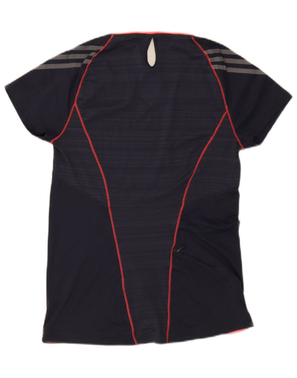 T-shirt Adidas Climalite da donna Top UK 8/10 Small Poliestere blu navy