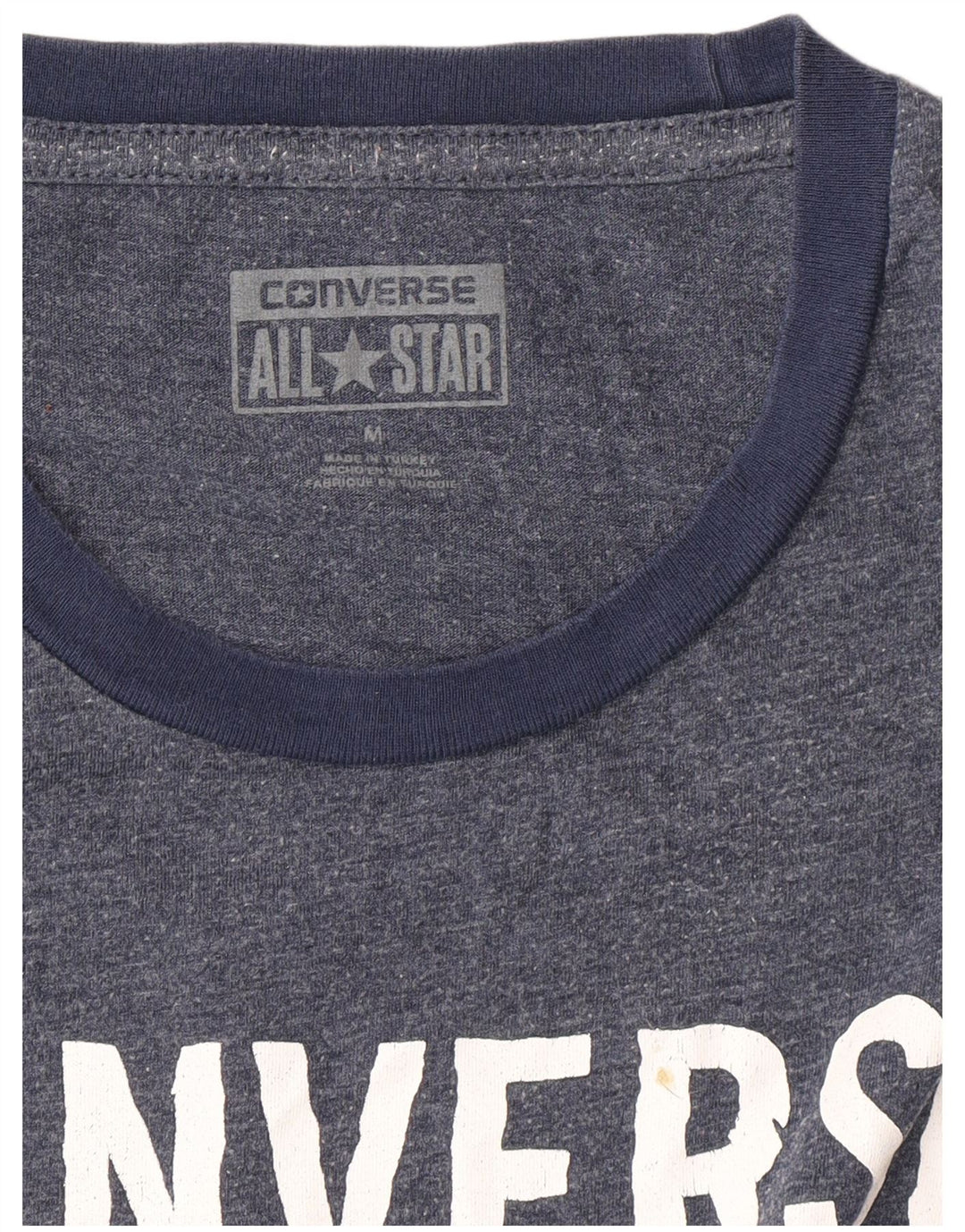 CONVERSE T-shirt grafica da uomo Top medio blu navy