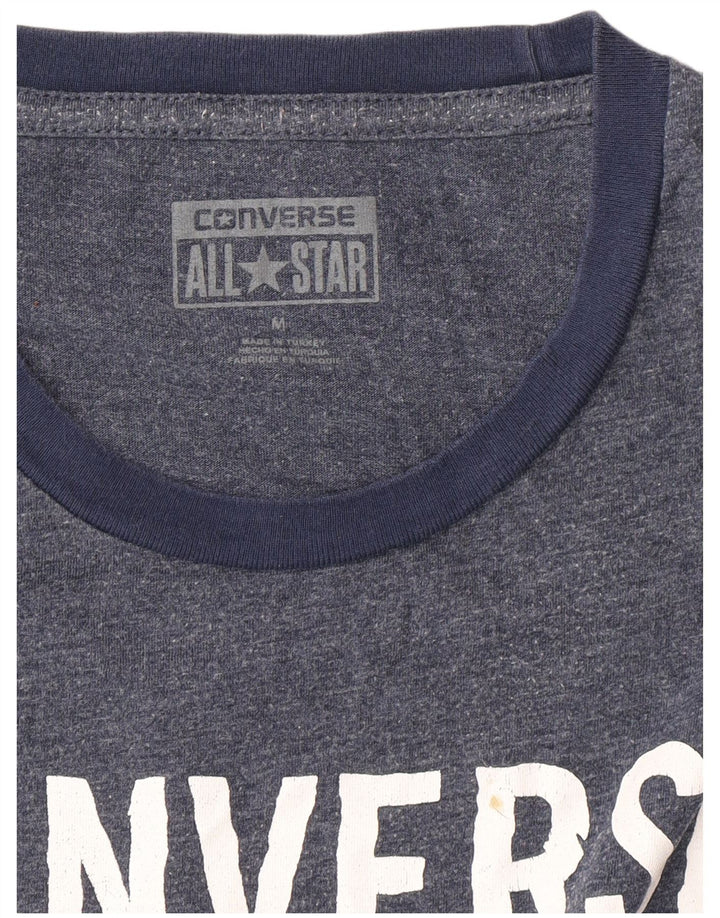 CONVERSE T-shirt grafica da uomo Top medio blu navy