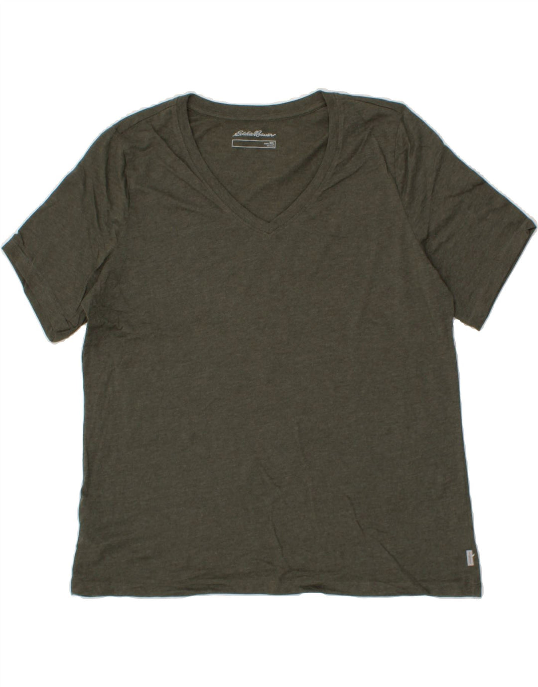 EDDIE BAUER Mens T-Shirt Top 2XL Khaki Cotton Vintage Eddie Bauer and Second-Hand Eddie Bauer from Messina Hembry 