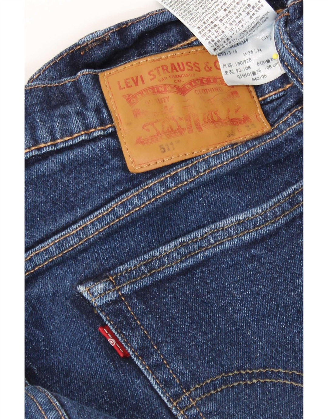 Jeans Levi's Uomo 511 Slim W36 L34 Cotone Blu