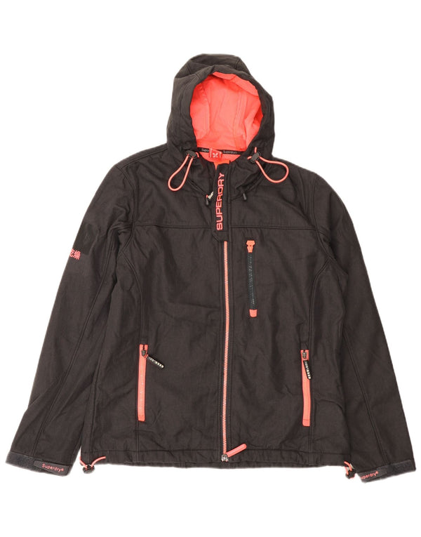 Giacca a vento con cappuccio Windtrekker da donna SUPERDRY UK 18 XL Grigia