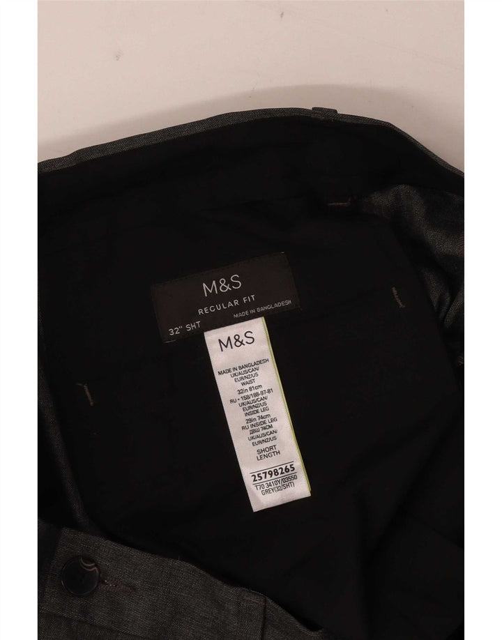 Pantaloni chino dritti vestibilità regolare da uomo Marks & Spencer W32 L29 Grigi