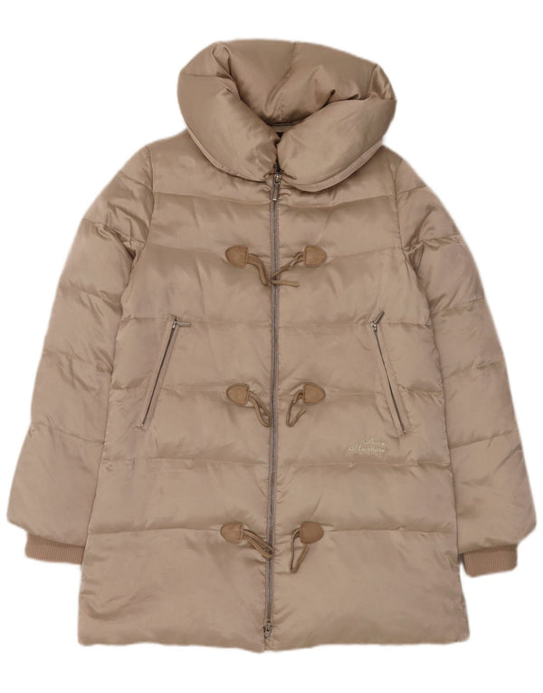 Montgomery imbottito da donna Moschino UK 14 Large Beige Poliestere
