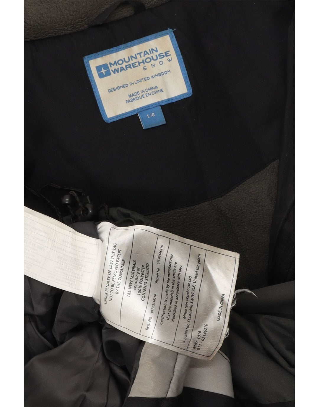 Giacca a vento da uomo Mountain Warehouse UK 40 Large Black Colourblock