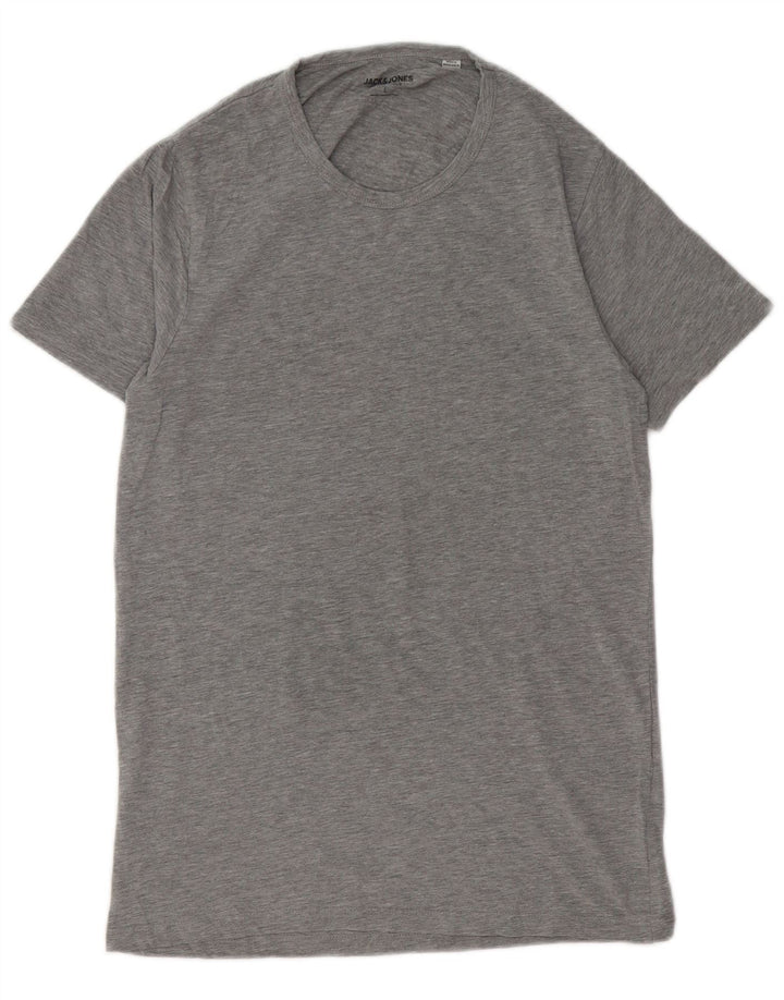 Jack & Jones T-shirt da uomo Top grande in cotone chiazzato grigio