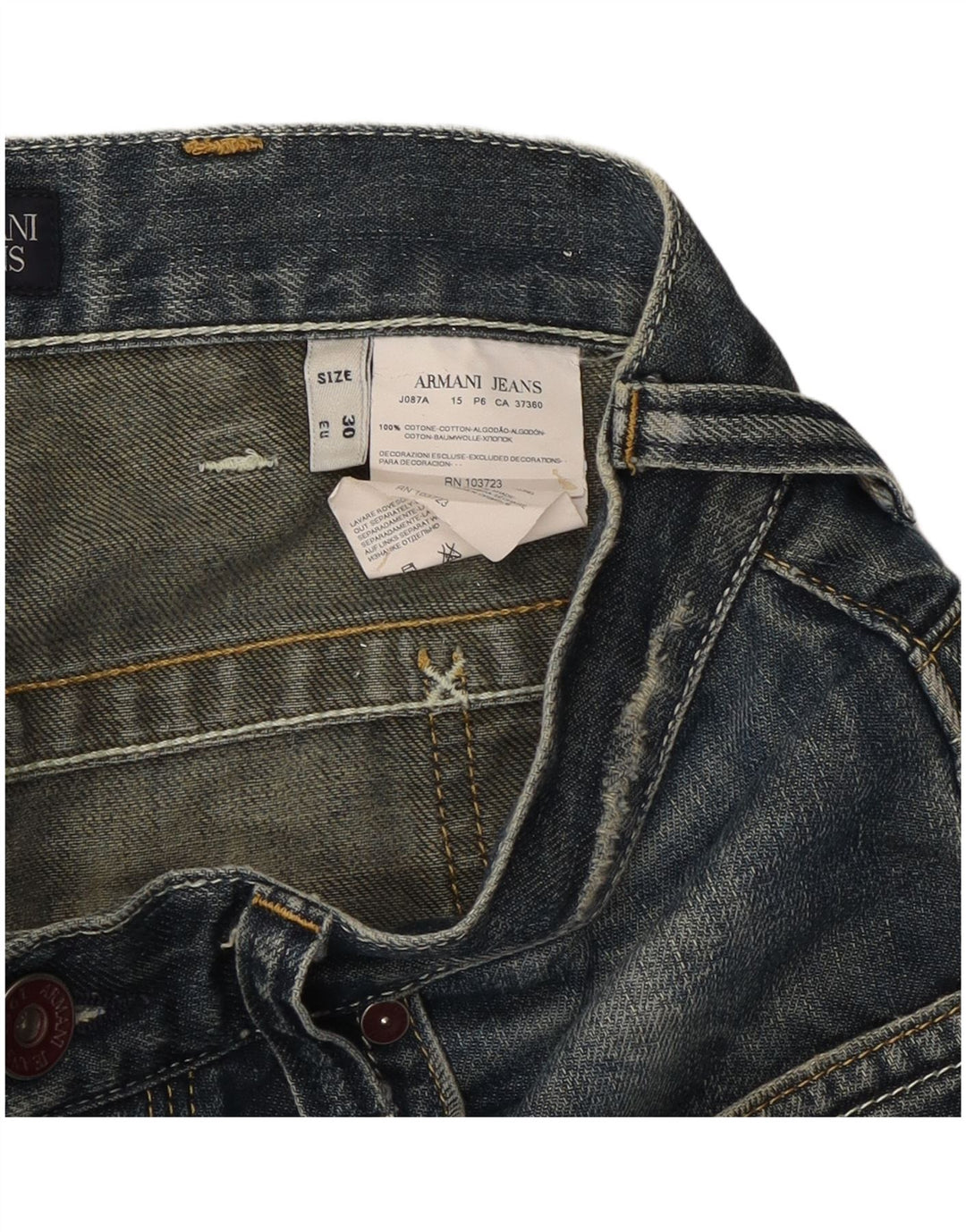 Jeans Bootcut da donna Armani W30 L32 cotone blu