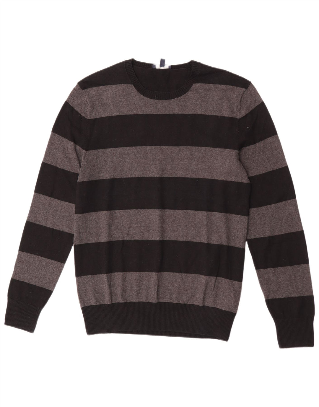 Maglione maglione girocollo da uomo Gap piccolo in cotone a righe grigie