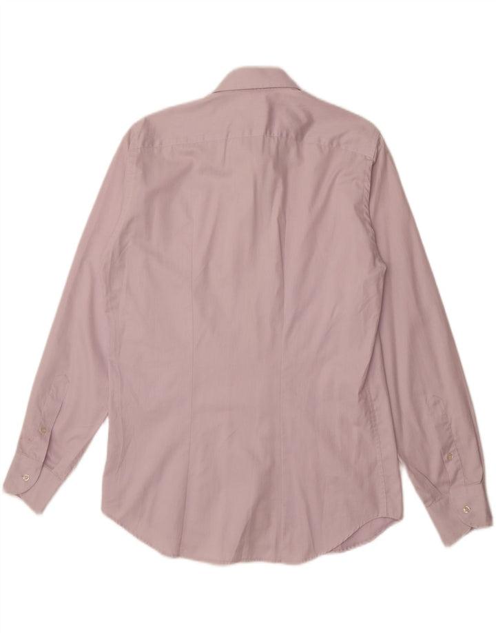 ROCCOBAROCCO Mens Shirt Size 15 1/2 39 Medium Purple Cotton