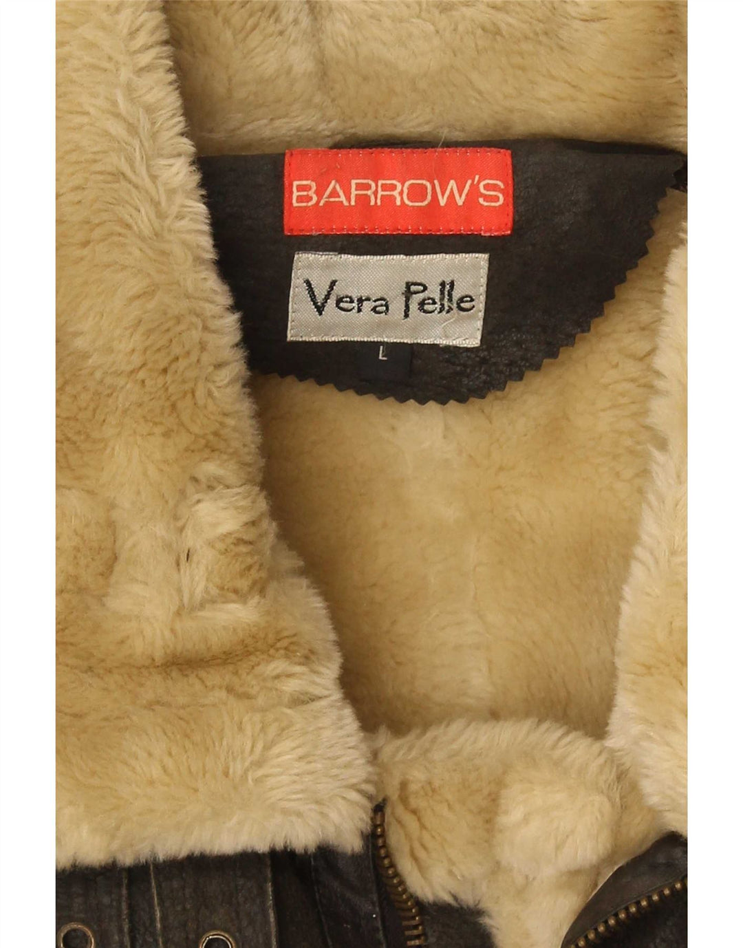 Giubbotto bomber in shearling da uomo di Barrow UK 40 grande in pelle marrone