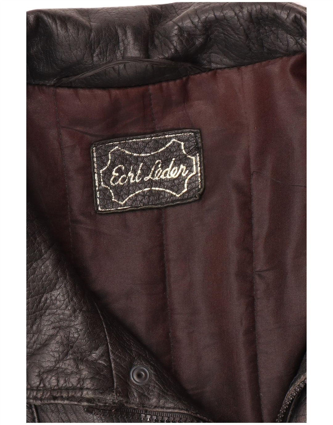 Giacca in pelle da uomo VINTAGE UK 40 grande in pelle nera