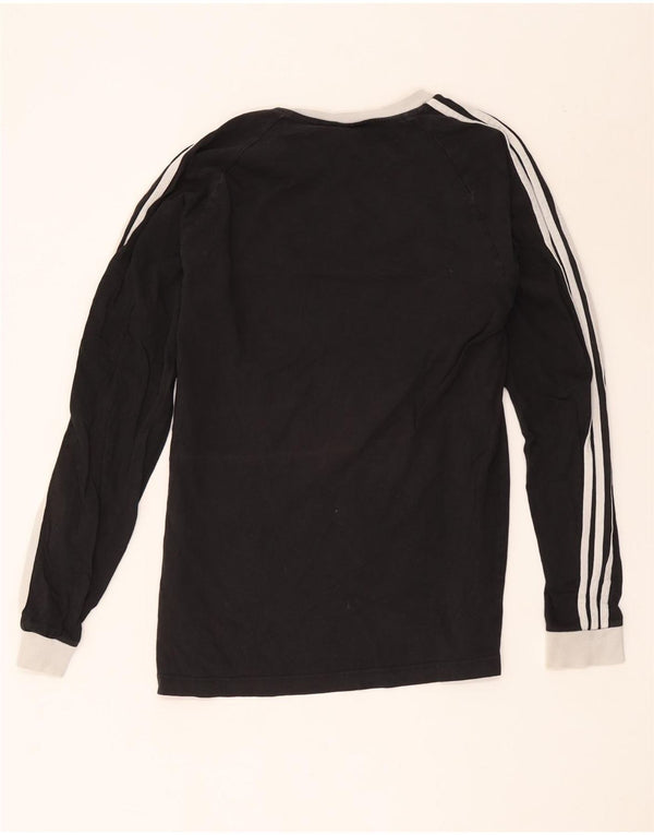 Top ADIDAS da uomo a manica lunga grande in cotone nero
