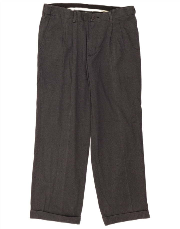 Pantaloni chino con pegging da uomo Eddie Bauer W36 L31 classici grigi