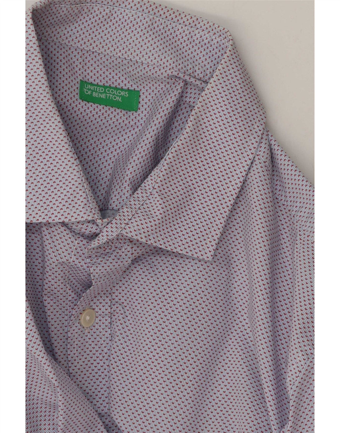 Camicia Benetton Uomo Blu Medio Maculato