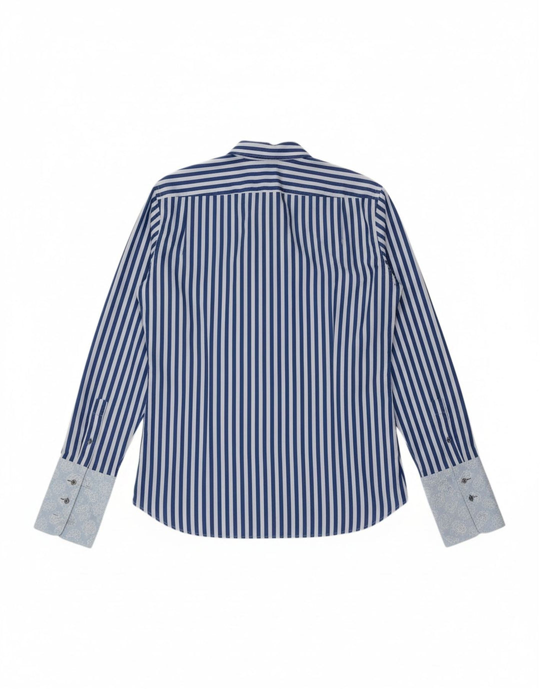TED BAKER Mens Formal Shirt Size 16 Large Blue Striped Cotton