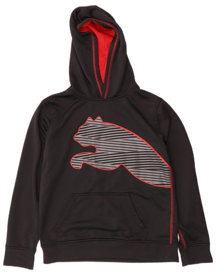 Felpa con cappuccio grafica da ragazzo Puma 14-15 anni grande poliestere nero