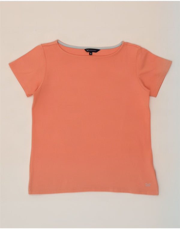 Crew Clothing T-shirt da donna Top UK 8 piccola in cotone rosa