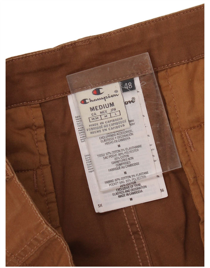 CHAMPION Mens Cargo Shorts IT 48 Medium W34  Brown Cotton