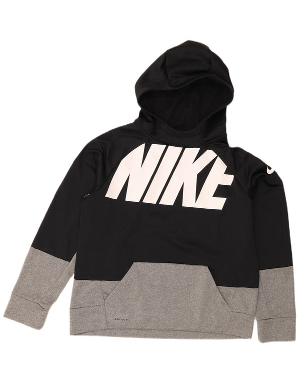Felpa con cappuccio grafica Nike Dri Fit da ragazzo, 13-14 anni, XL, colore nero