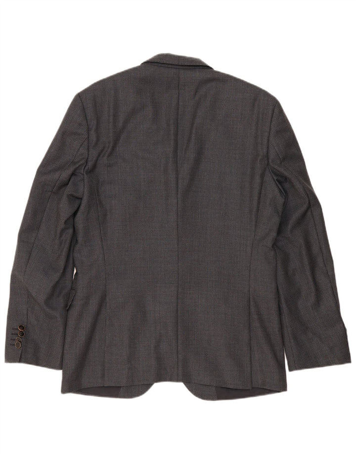 Giacca blazer a 2 bottoni da uomo Hugo Boss EU 48 lana grigio medio