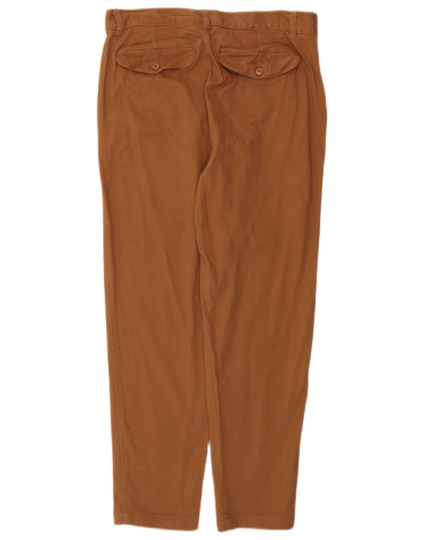 Pantaloni chino dritti da uomo French Connection W32 L27 cotone marrone