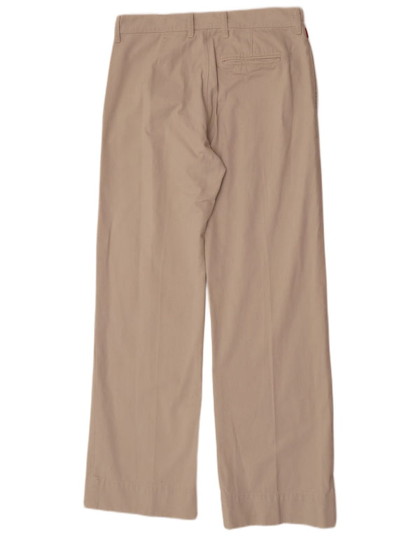 Pantaloni da abito a gamba larga da donna Levi's US 13 Large W31 L34 Cotone beige
