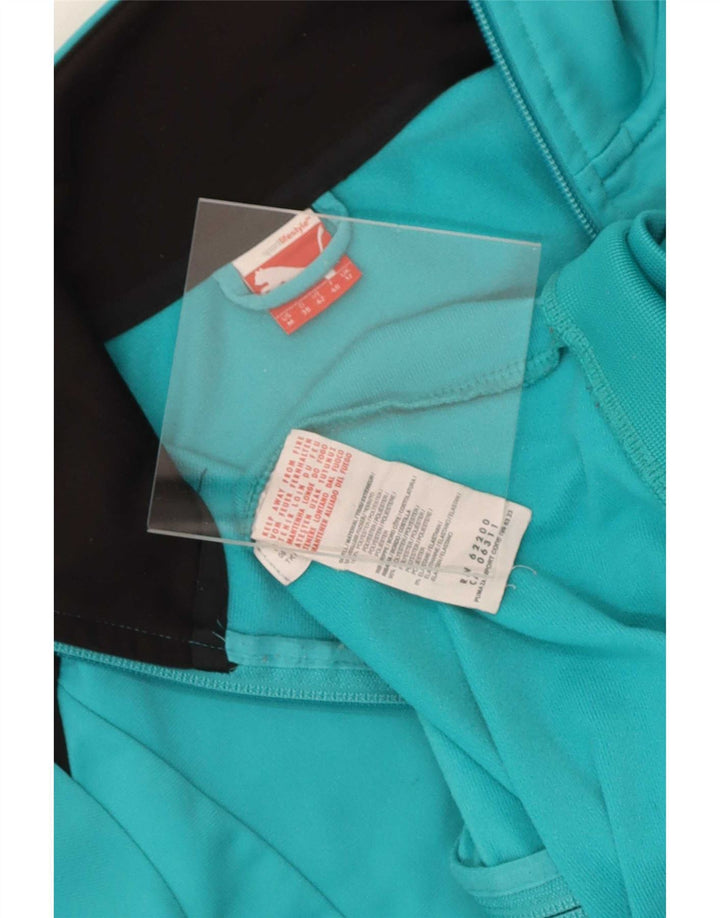 Giacca da tuta da donna Puma UK 12 Medium Turchese Colorblock