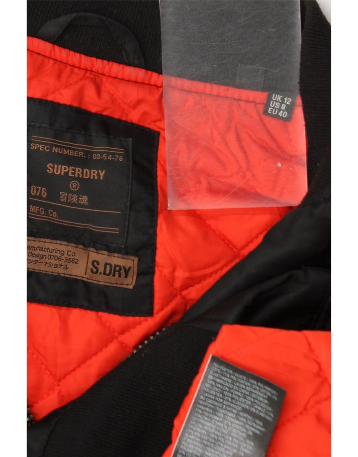 Giubbotto bomber da donna Superdry UK 12 medio nero poliestere