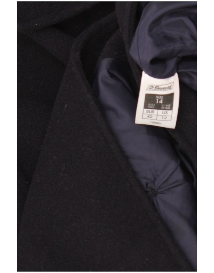 Cappotto doppiopetto da donna St. Bernard UK 14 grande lana blu navy