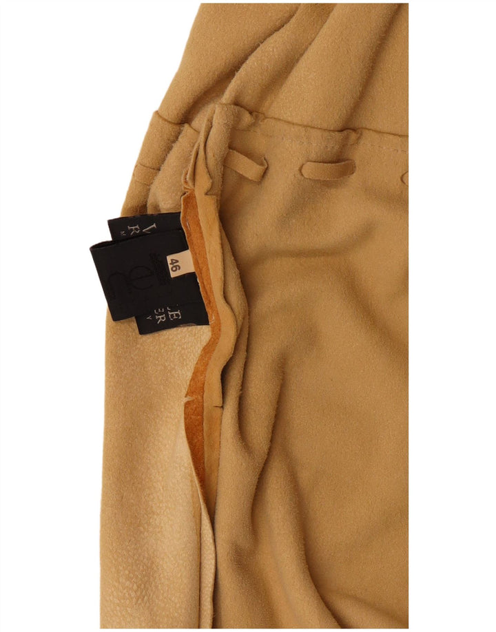 Giacca Camicia Donna Fontanelli in Camoscio IT 46 Large Beige Pelle