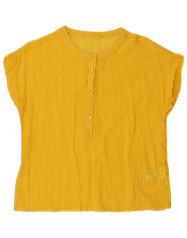 Top camicetta da donna OVS UK 16 grande cotone giallo